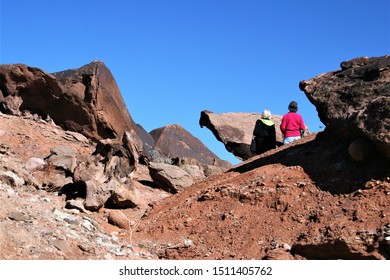 Looking For Petroglyphs In The Mountains Near St George, UT.