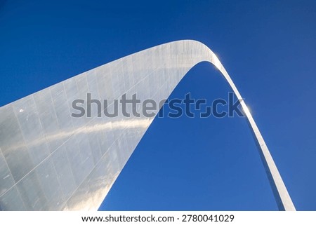 
Looking up a portion of Gateway Arch in St. Louis, Missouri, USA. 
