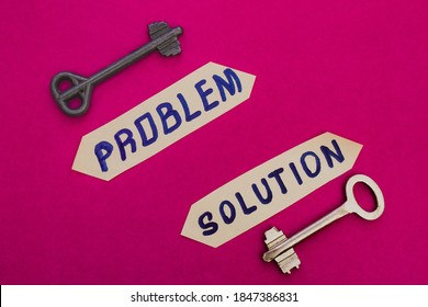 Looking for problem solution concept. Inscription 