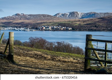 Looking From Rahane Far Over The Gareloch With Faslane Naval Base In The Distance