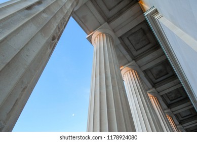 Looking Up At Roman Columns