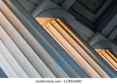 Looking Up At Roman Columns