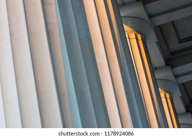 Looking Up At Roman Columns