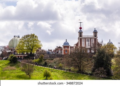 Looking Up At The Royal Observatory Greenwich London England Which Stands On The Prime Meridian.