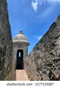 Looking At A Sentry Box In  Old San Juan Fort Castillo San Felipe Del Morro.