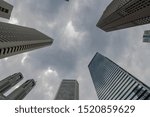 Looking up at a skyscraper