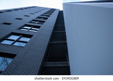Looking up to a skyscraper 