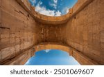 Looking up the South Gate, Ruins of Gerasa (Jerash), Jordan 