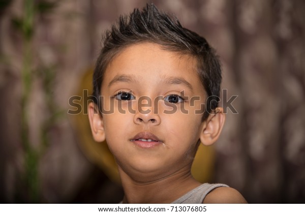 Looking Straight Forward Spiky Hair Stock Photo Edit Now 713076805