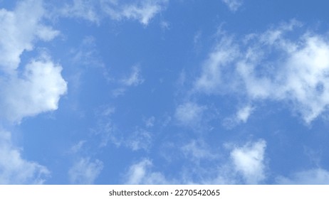 Looking straight up at the the sky. Thin clouds pattern with blue sky as background  - Shutterstock ID 2270542065