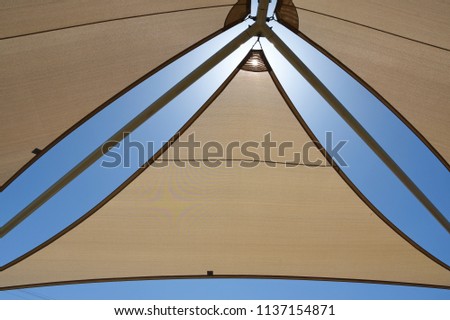 Similar – Image, Stock Photo blue sky with awning protection