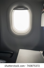 Looking through aircraft window.