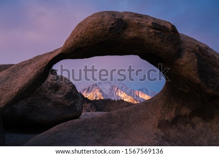 Image, Stock Photo Alabama Hills in the USA part of the Sierra Nevada