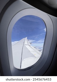 Looking through a plane window 