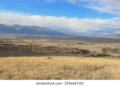Looking toward the Bitterroot Mountains from Reed Butte E of Stevensville, MT 