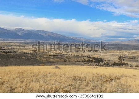 Looking toward the Bitterroot Mountains from Reed Butte E of Stevensville, MT 