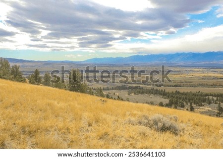 Looking toward the Bitterroot Mountains from Reed Butte E of Stevensville, MT 