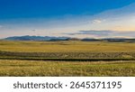Looking toward the Crazy Mountains from US Hwy. 191 S of Harlowton, MT 
