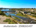 Looking toward the Great Falls Dam on the Missouri River from the Great Falls Dam View on River Drive N, Great Falls, MT 