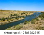 Looking toward the Missouri River from the Great Falls Dam View on River Rd. N, Great Falls, MT 