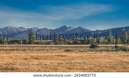 Looking toward Trapper Peak in the Bitterroot Range from Roaring Lion Rd. S of Hamilton, MT 