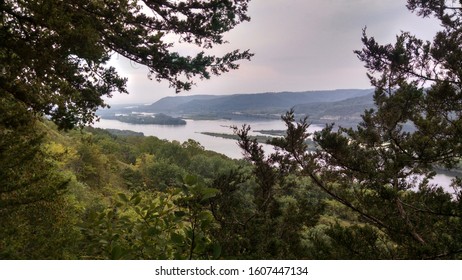 Looking At The Upper Mississippi River Through The Trees