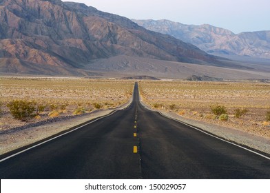 Looking West Along State Route 190 in Death Valley National Park, California, USA. - Shutterstock ID 150029057