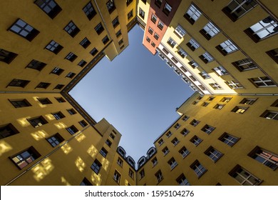 Lookup Angle Of A Residential Building In Berlin.