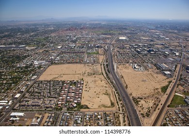 Loop 202 Freeway Looking East From Phoenix To Tempe, Arizona