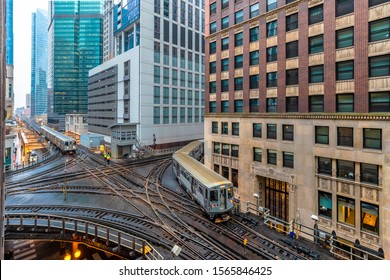 The Loop Long Circuit Of Elevated Rail That Forms The Hub Of The Chicago 