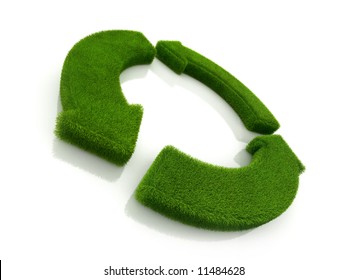 loop recycle grass symbol