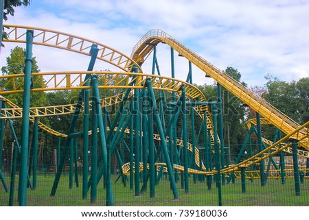 The loops of a scaring roller coaster.