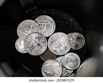 Loose Change In Car Cup Holder