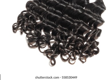 Loose Curls Black Human Hair Weave Extensions