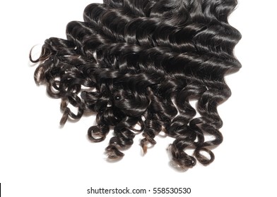 Loose Curls Black Human Hair Weave Extensions