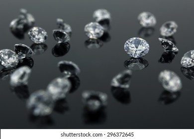 Loose Diamond On Black Background