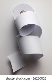 Loose Paper Roll Isolated On White