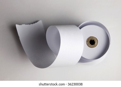 Loose Paper Roll Isolated On White