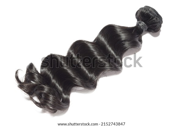 loose wavy black color human hair weaves\
extensions bundle