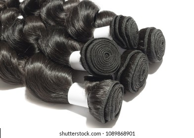 Loose Wavy Black Human Hair Weaves Stock Photo Shutterstock