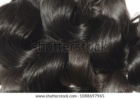 Loose Wavy Black Human Hair Weaves Stock Photo Edit Now