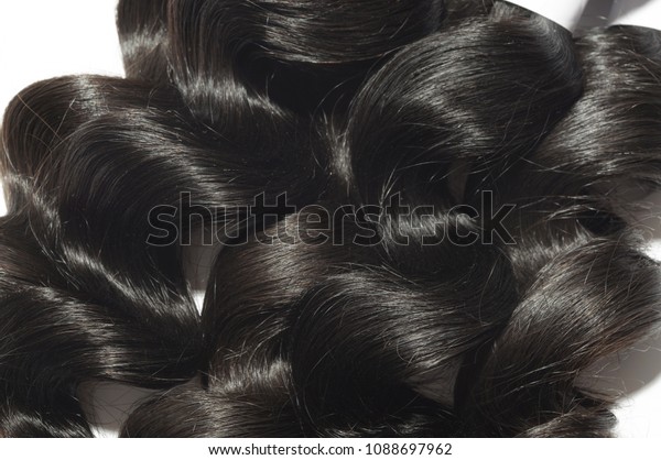 Loose Wavy Black Human Hair Weaves Stock Photo Edit Now 1088697962