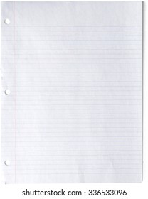 Looseleaf Notebook Paper - Isolated