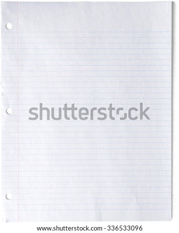 Looseleaf Notebook Paper - Isolated
