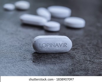 Lopinavir Pill Antiretroviral Drug Od Protease Inhibitor Used To Treat HIV AIDS Infection In Combination With Ritonavir