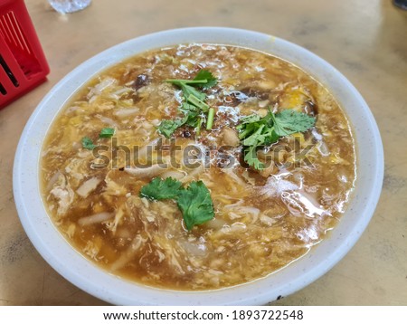 Lor mee is a Hokkien noodle dish from Zhangzhou served in a thick starchy gravy. Variants of the dish are also eaten by Hokkiens in Singapore, Indonesia and Malaysia.