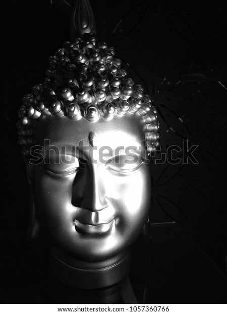 Lord Buddha Black White Statue Stock Photo Edit Now 1057360766