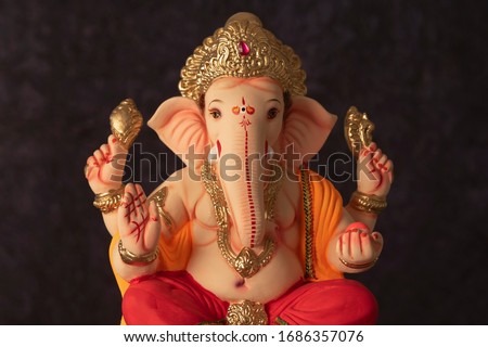 Lord Ganesha with dark blue background