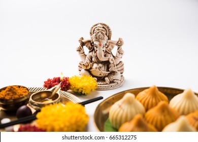 Lord Ganesha Pooja And Modak Food