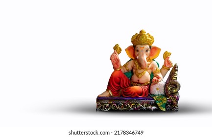 Lord Ganpati, Happy Ganesh Chaturthi ,Ganpati On White Background